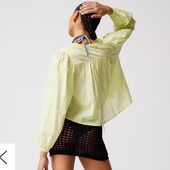 NWT Urban Outfitters Janie Puff Sleeve Blouse, XL - Picture 6 of 10